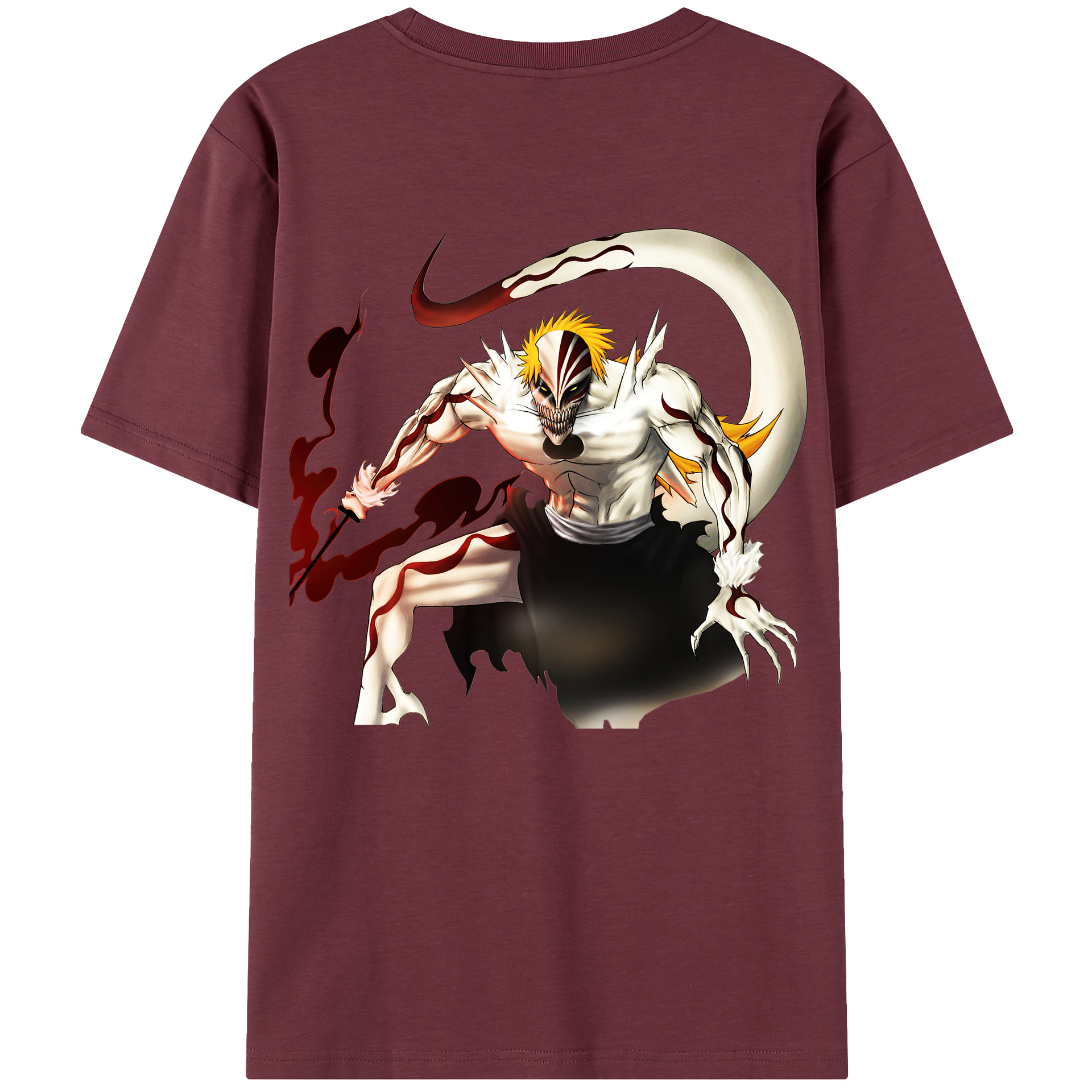 （画像用） ブリーチ 黒崎一護（くろさき いちご）BLEACH Kurosaki Ichigo 綿100％半袖Tシャツ（背面プリント）